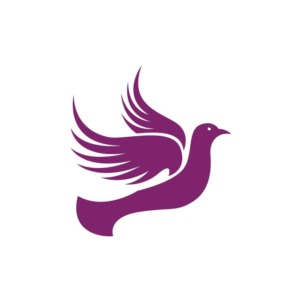 Bird wing Dove icon Template vector illustration