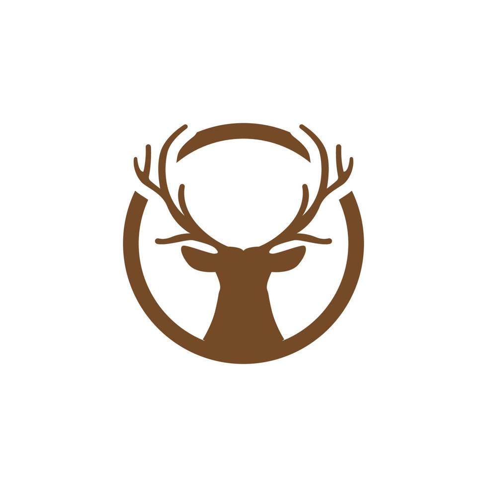 diseño de ilustración de icono de vector de ciervo