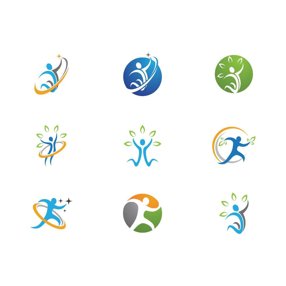 Human character logo sign vector