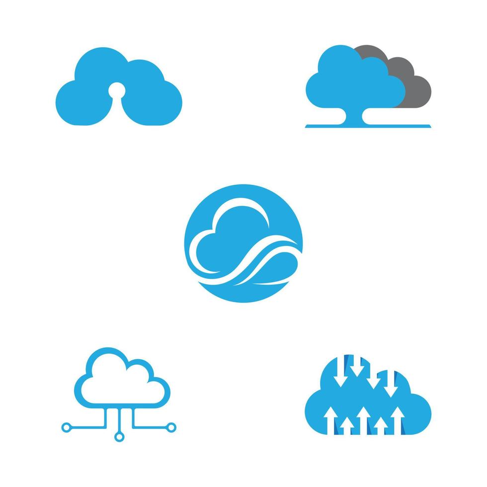 Cloud template vector