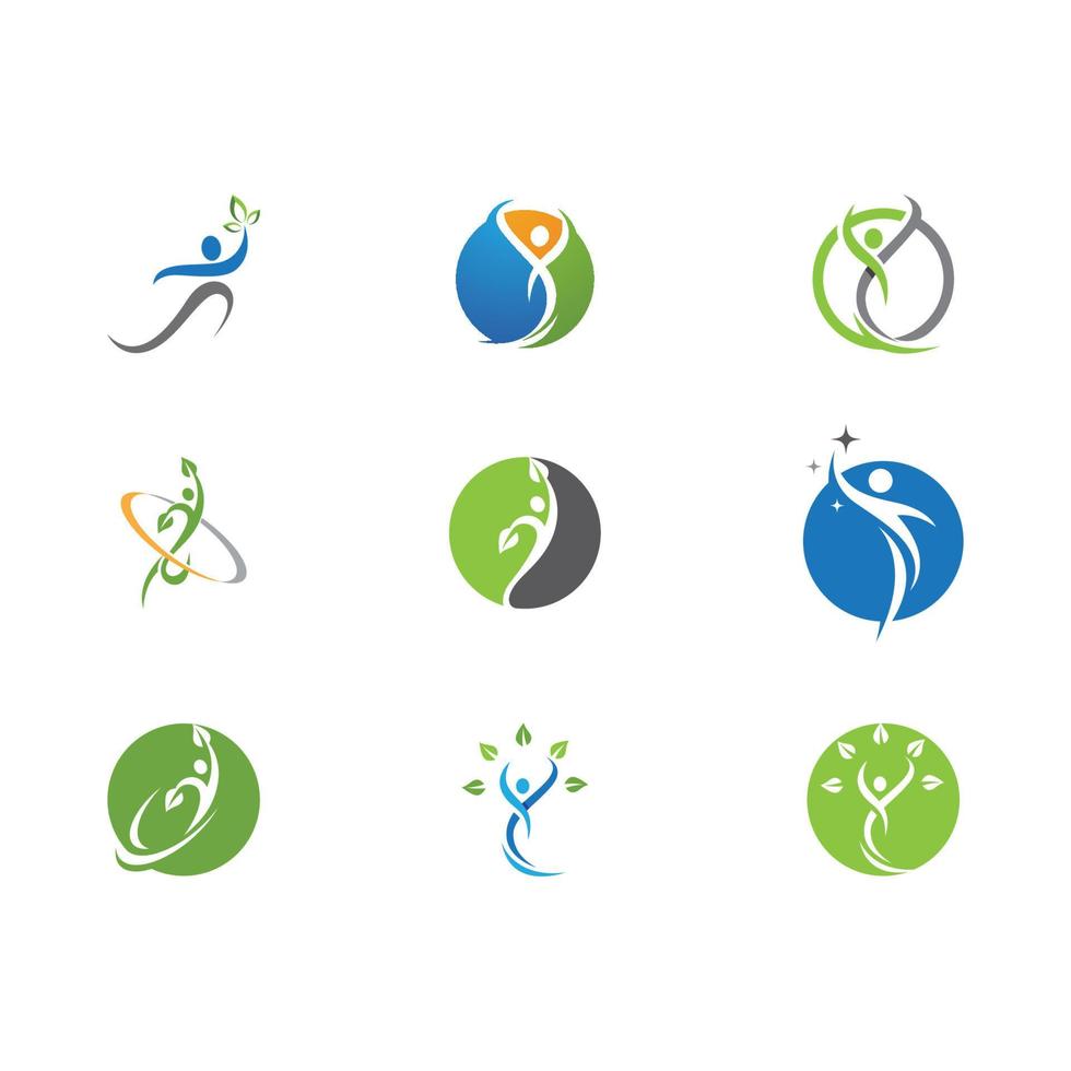 Human character logo sign vector
