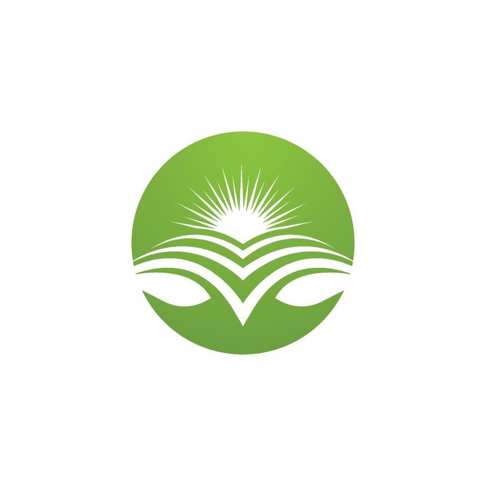 Logos of green Tree leaf ecology vector