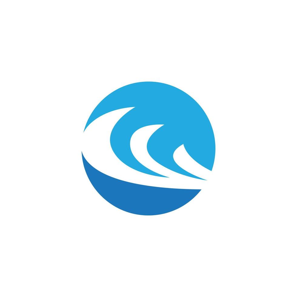 Water wave icon vector