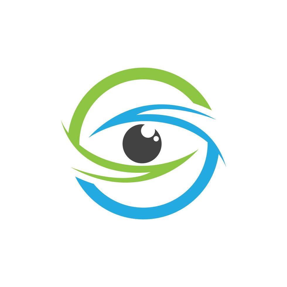 diseño de logotipo de vector de cuidado de los ojos