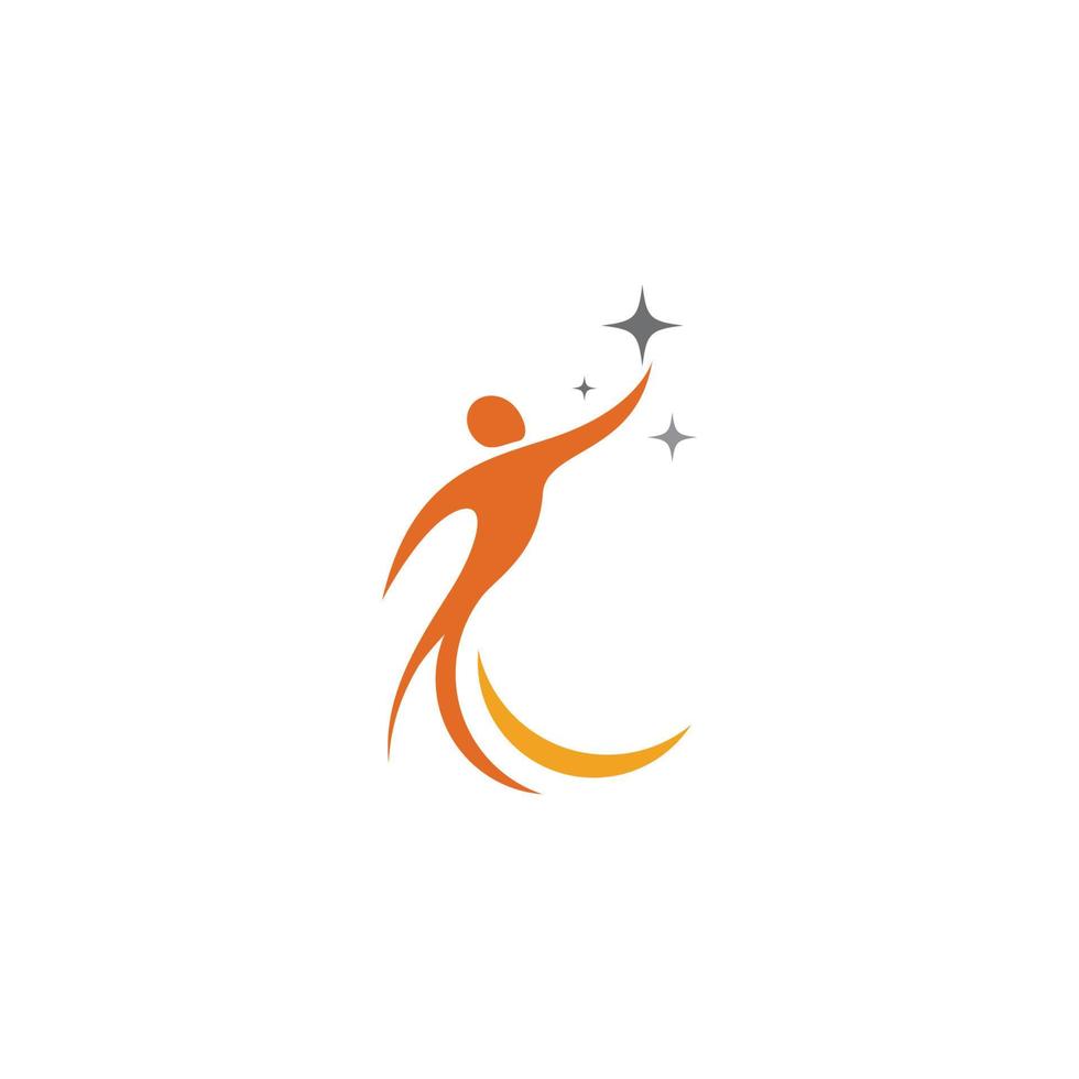 Human character logo sign vector