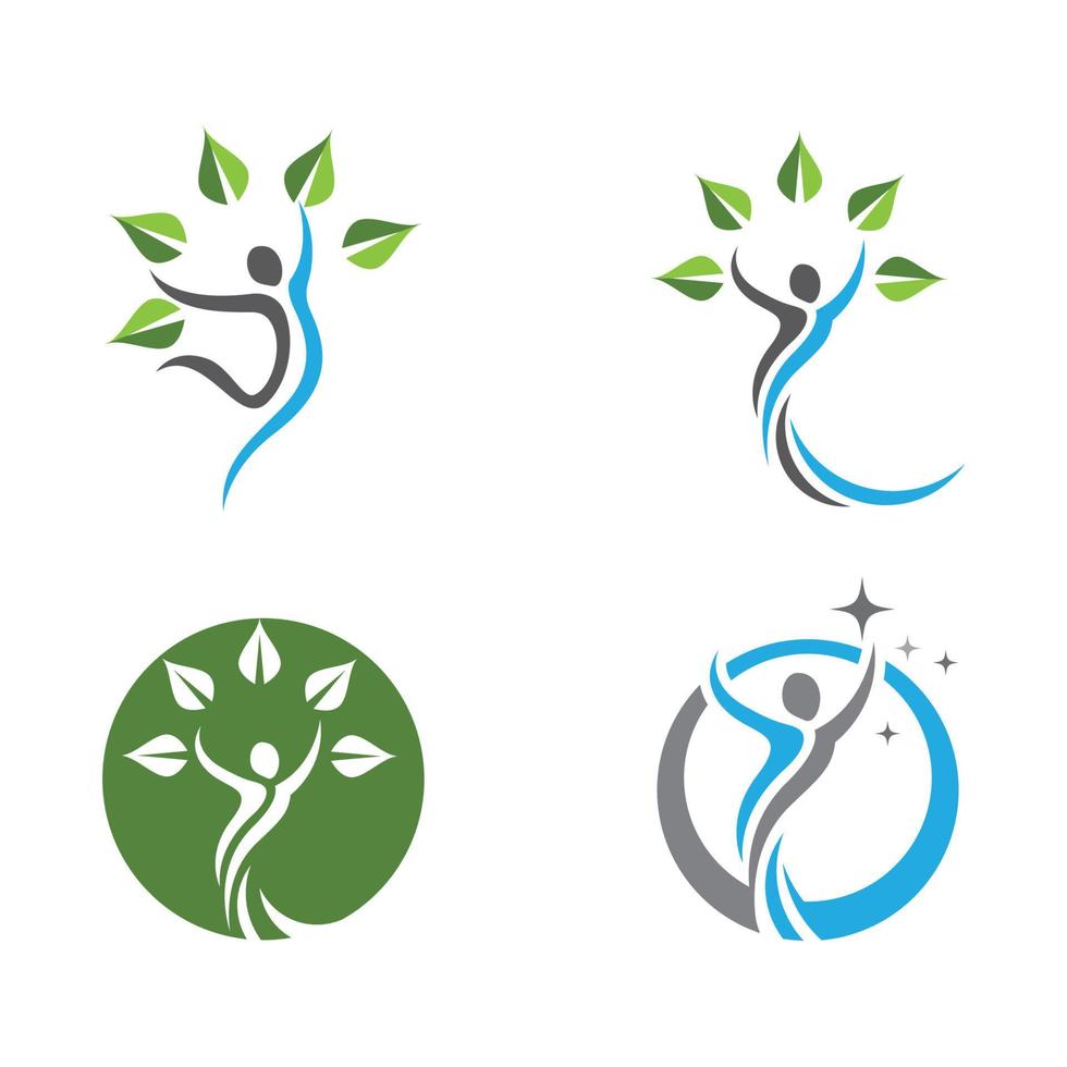 Human character logo sign vector