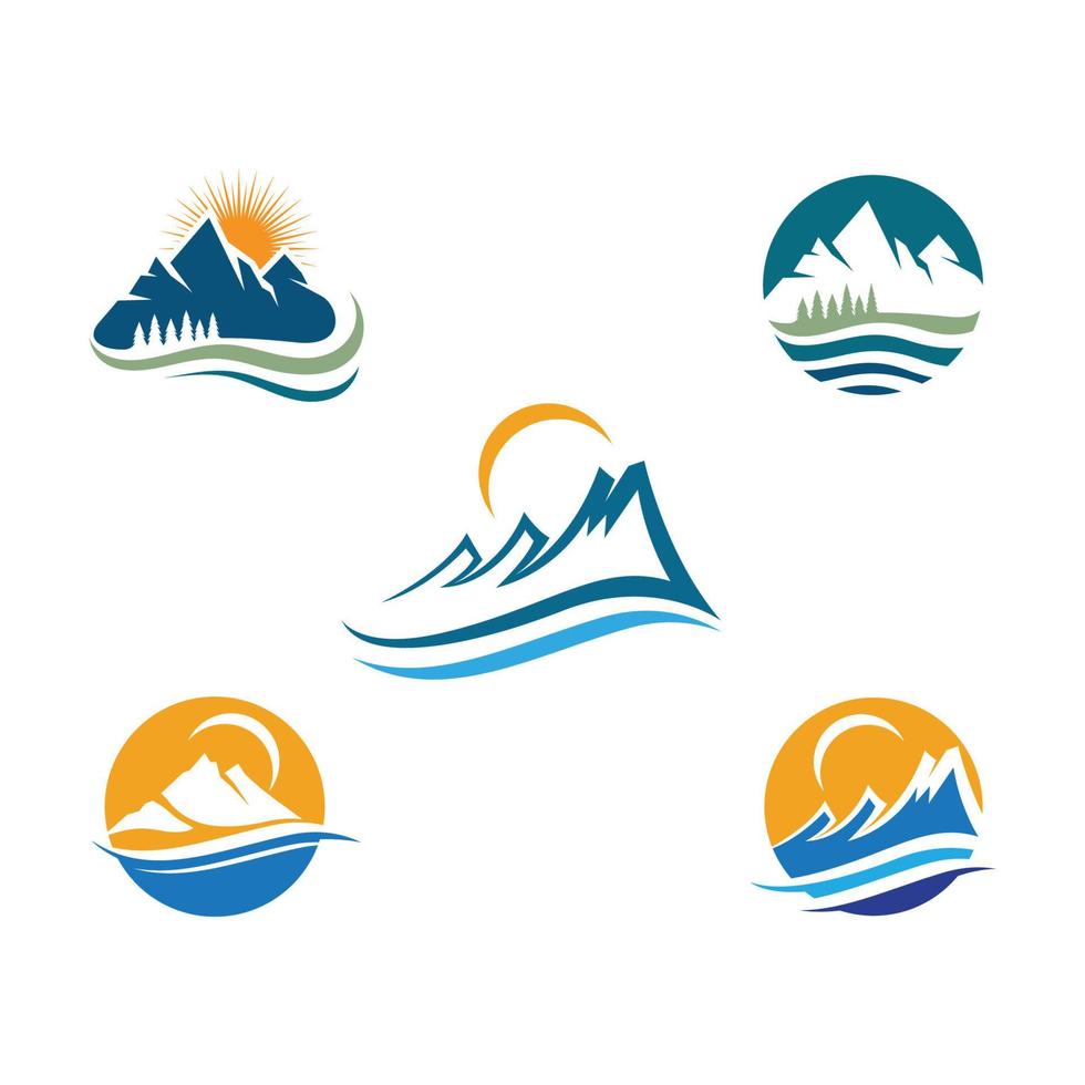 Mountain icon Logo vector