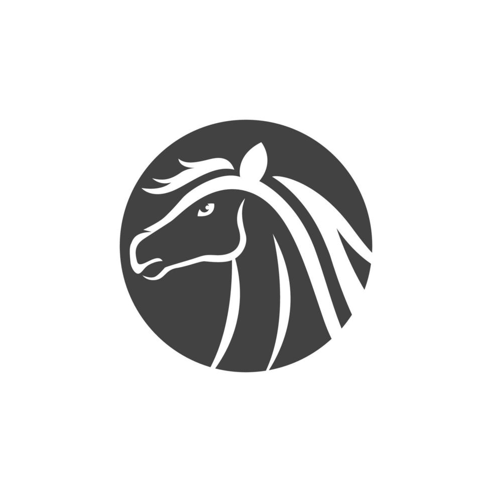 icono de vector de plantilla de logotipo de caballo