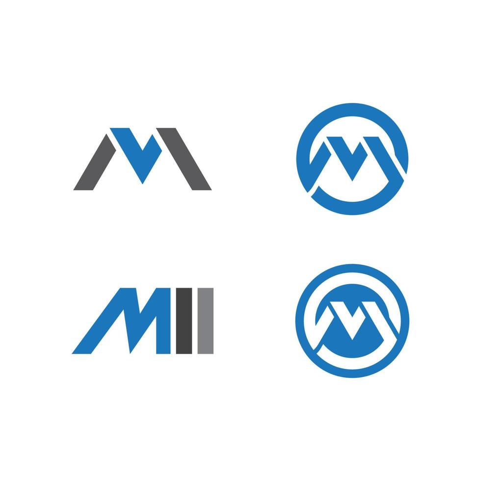 M Letter Logo Template vector