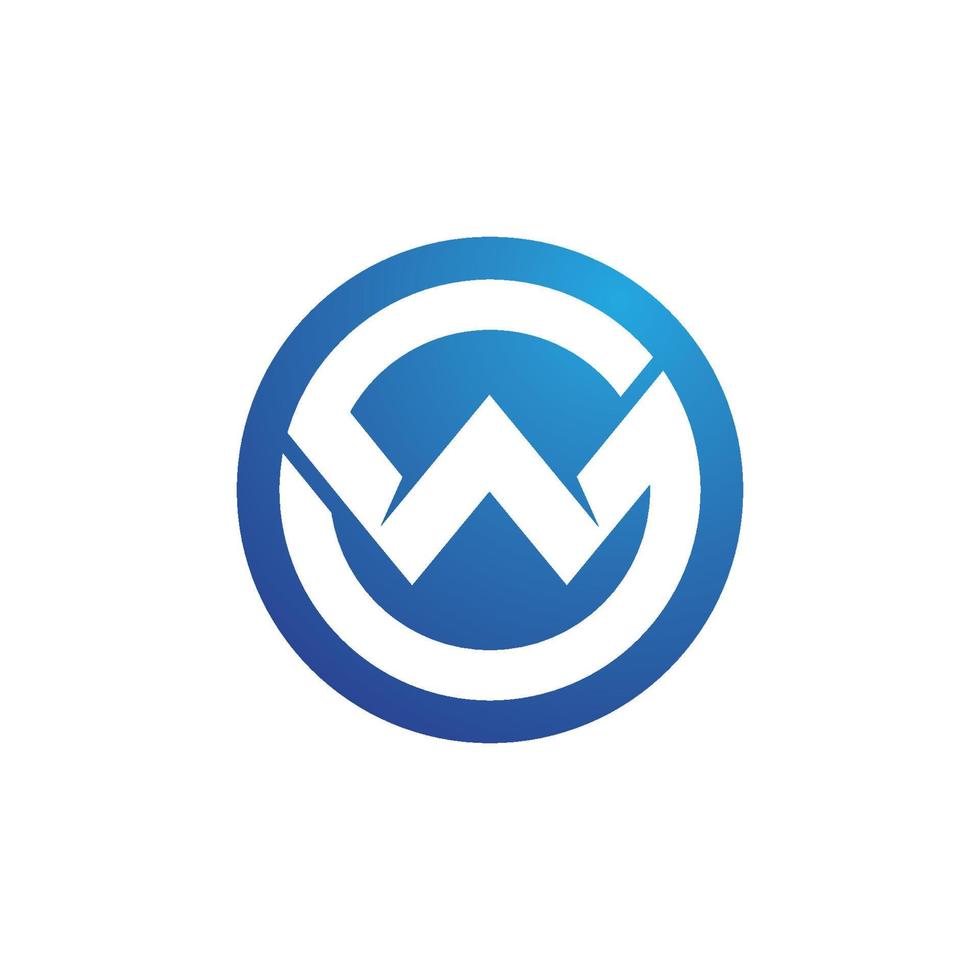 W Letter Logo Template vector