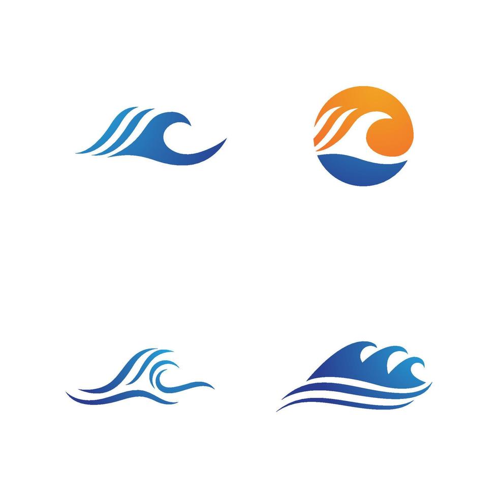 Water wave icon vector