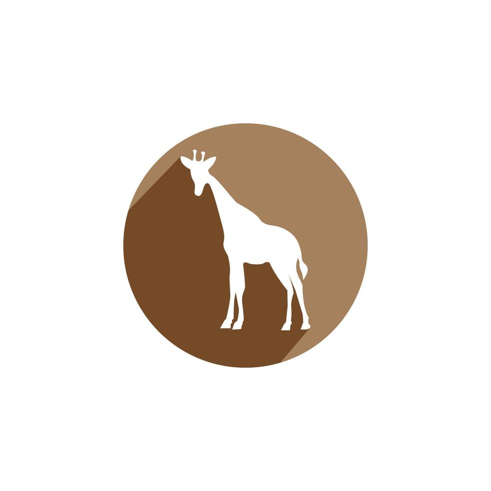 ilustración de icono de vector de plantilla de jirafa
