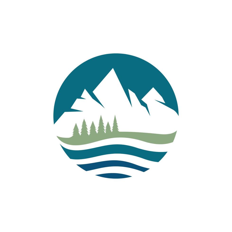 Mountain icon Logo vector