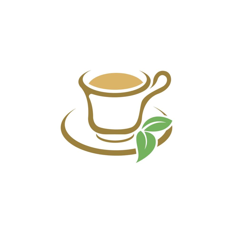 plantilla de logotipo de taza de café vector