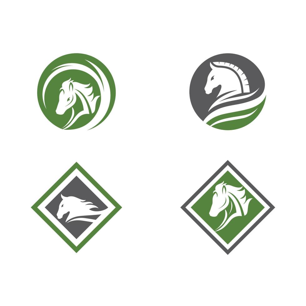 icono de vector de plantilla de logotipo de caballo