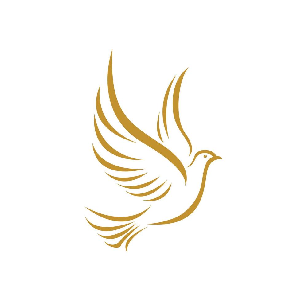 Bird wing Dove icon Template vector illustration