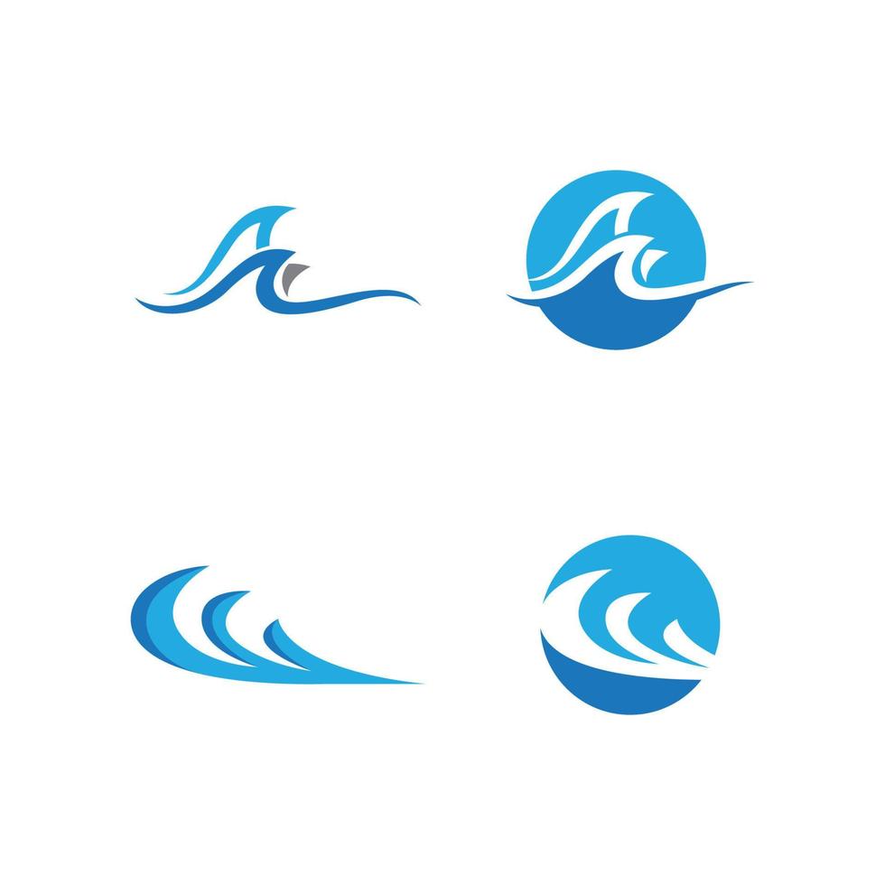 Water wave icon vector