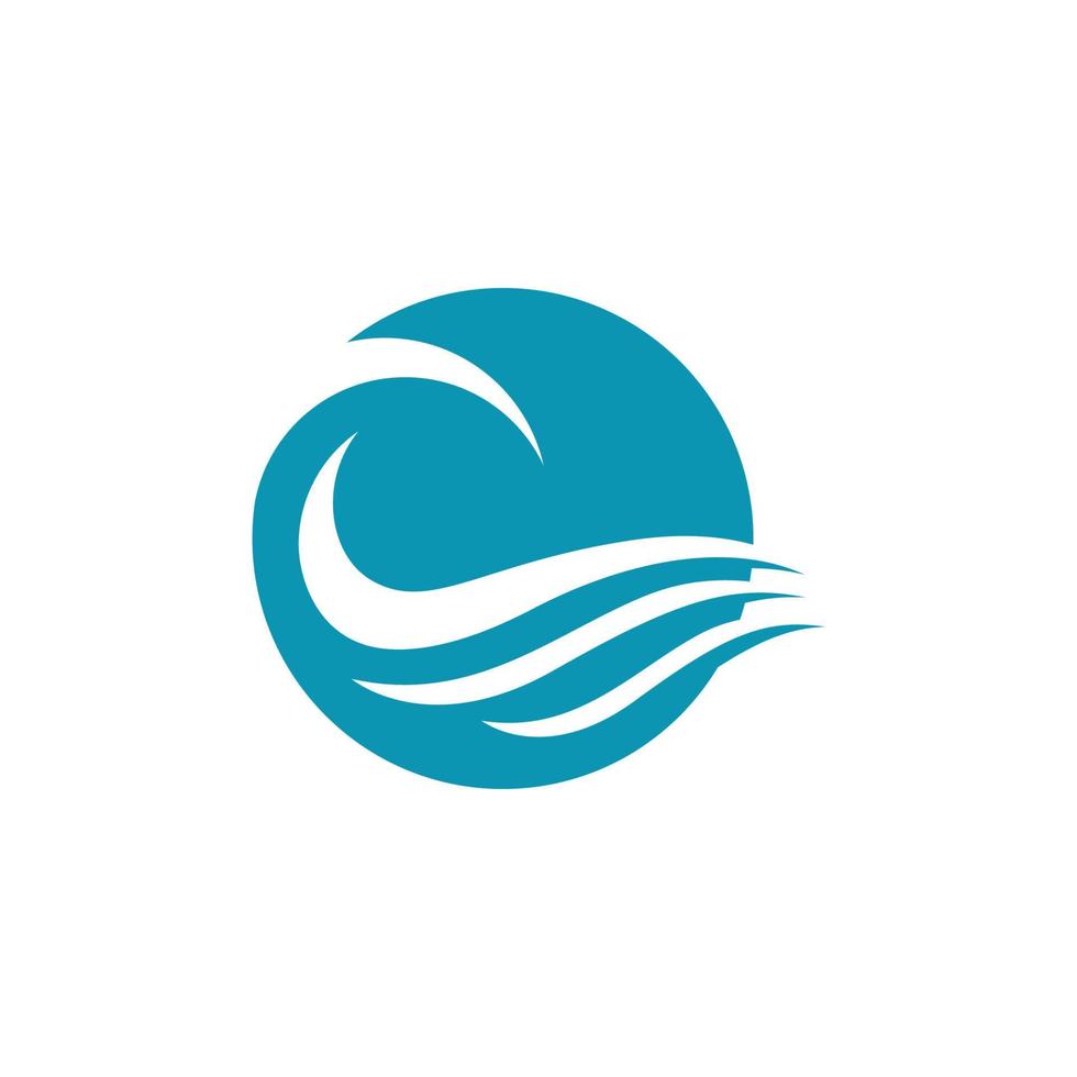 Water wave icon vector