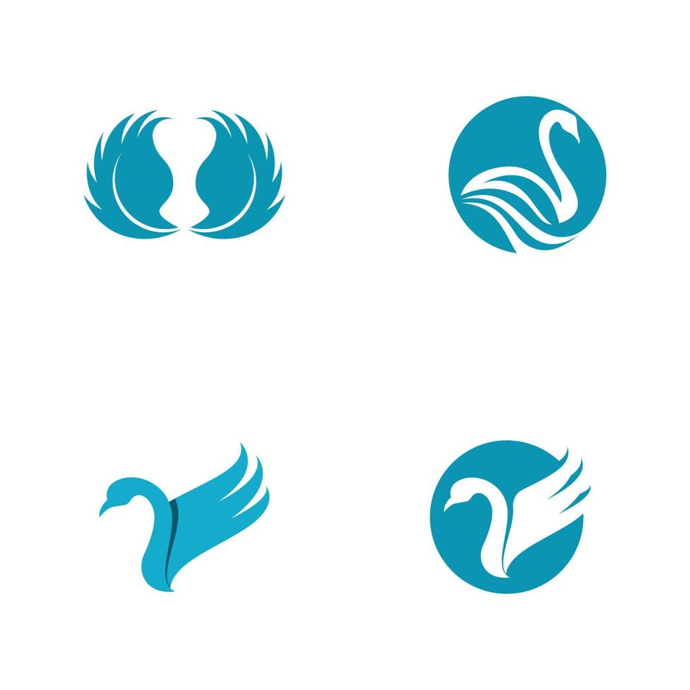 Swan icon Template vector