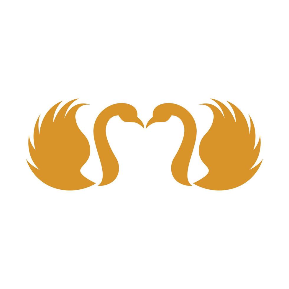 Swan icon Template vector