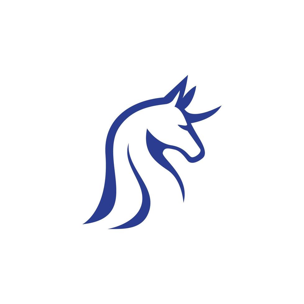 diseño de ilustración de icono de vector de unicornio