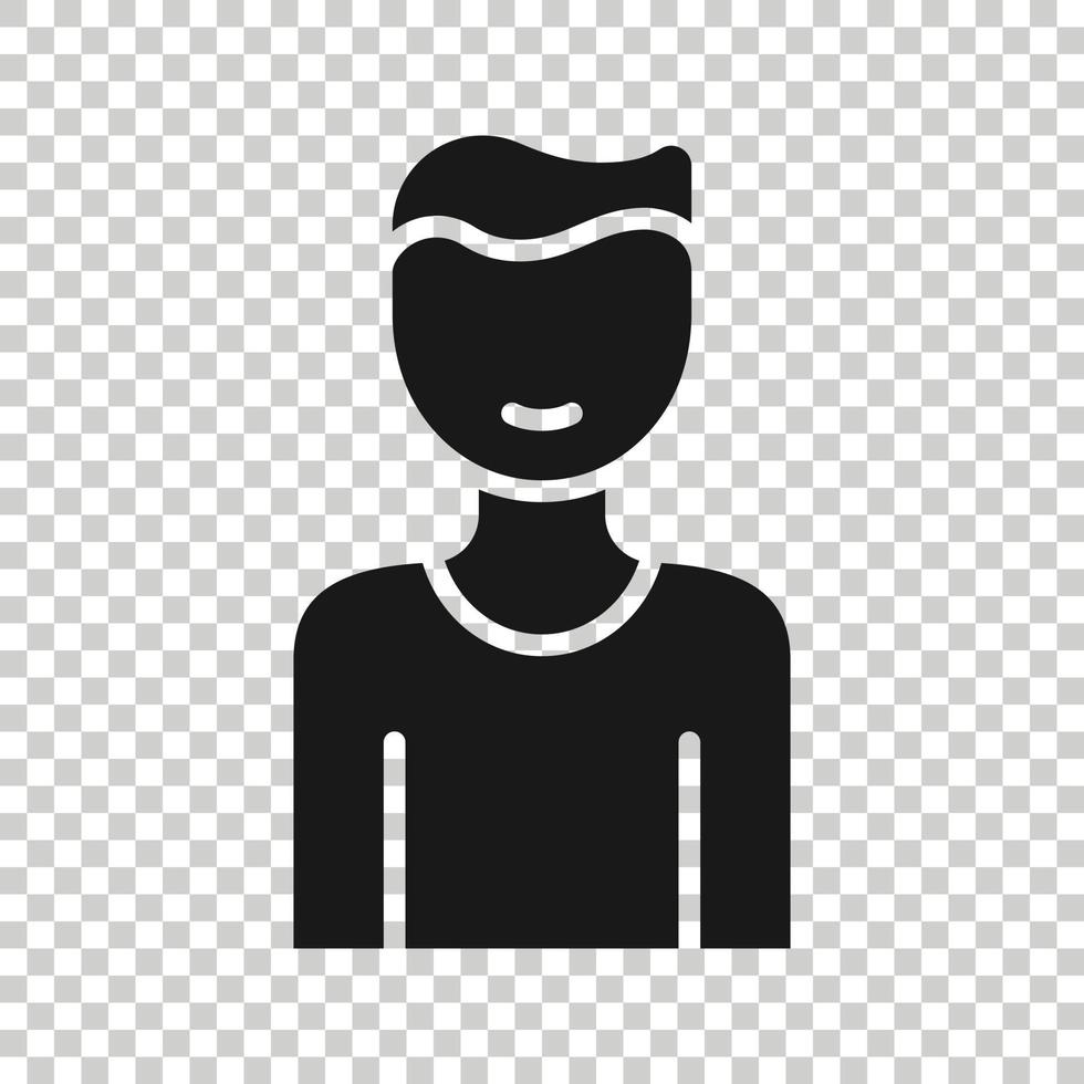 icono de comunicación de personas en estilo plano. Ilustración de vector de personas sobre fondo blanco. concepto de negocio de asociación.