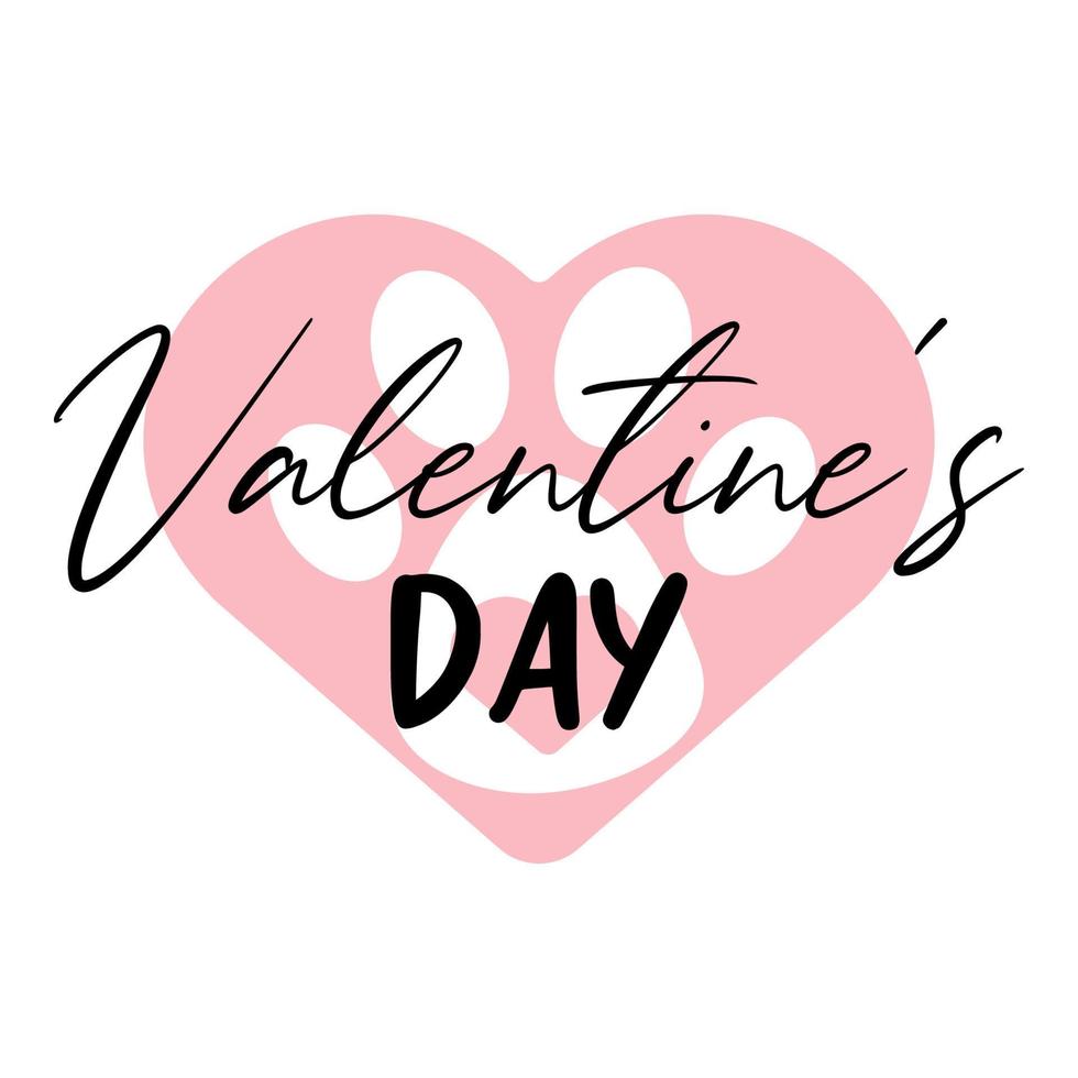 Svg vector funny print for mug. Tumbler print with heart and paw. My Valentine has paws card