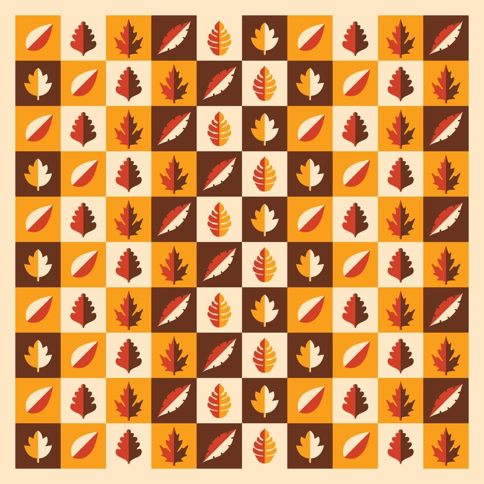 Autumn Leaves Pattern for Background Design, Pattern Vector Illustration.