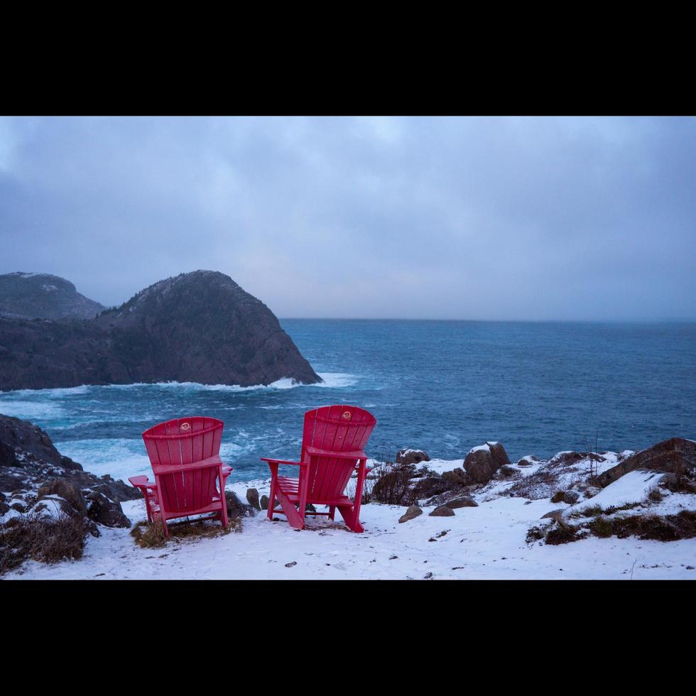 Chairs on Cliff photo