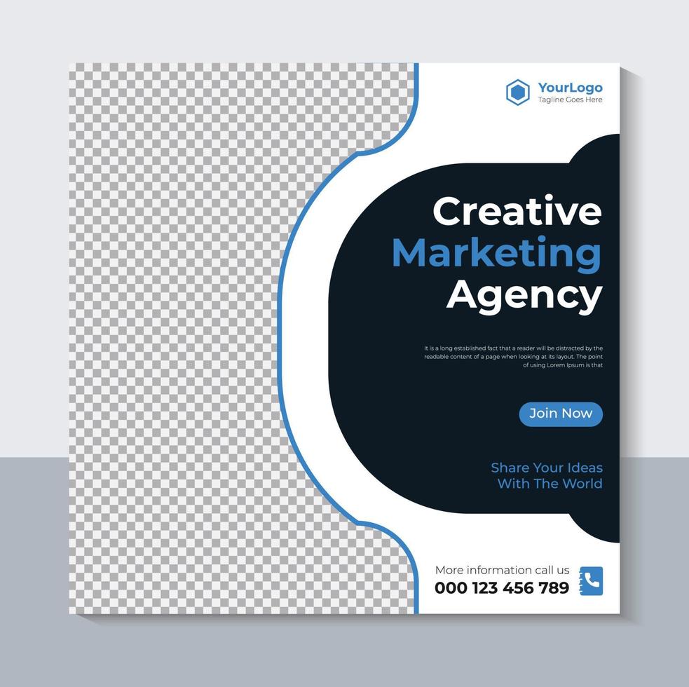 Modern Social Media Post Template, Business Social Media Banner Design, Marketing, Web Banner, Pro Vector