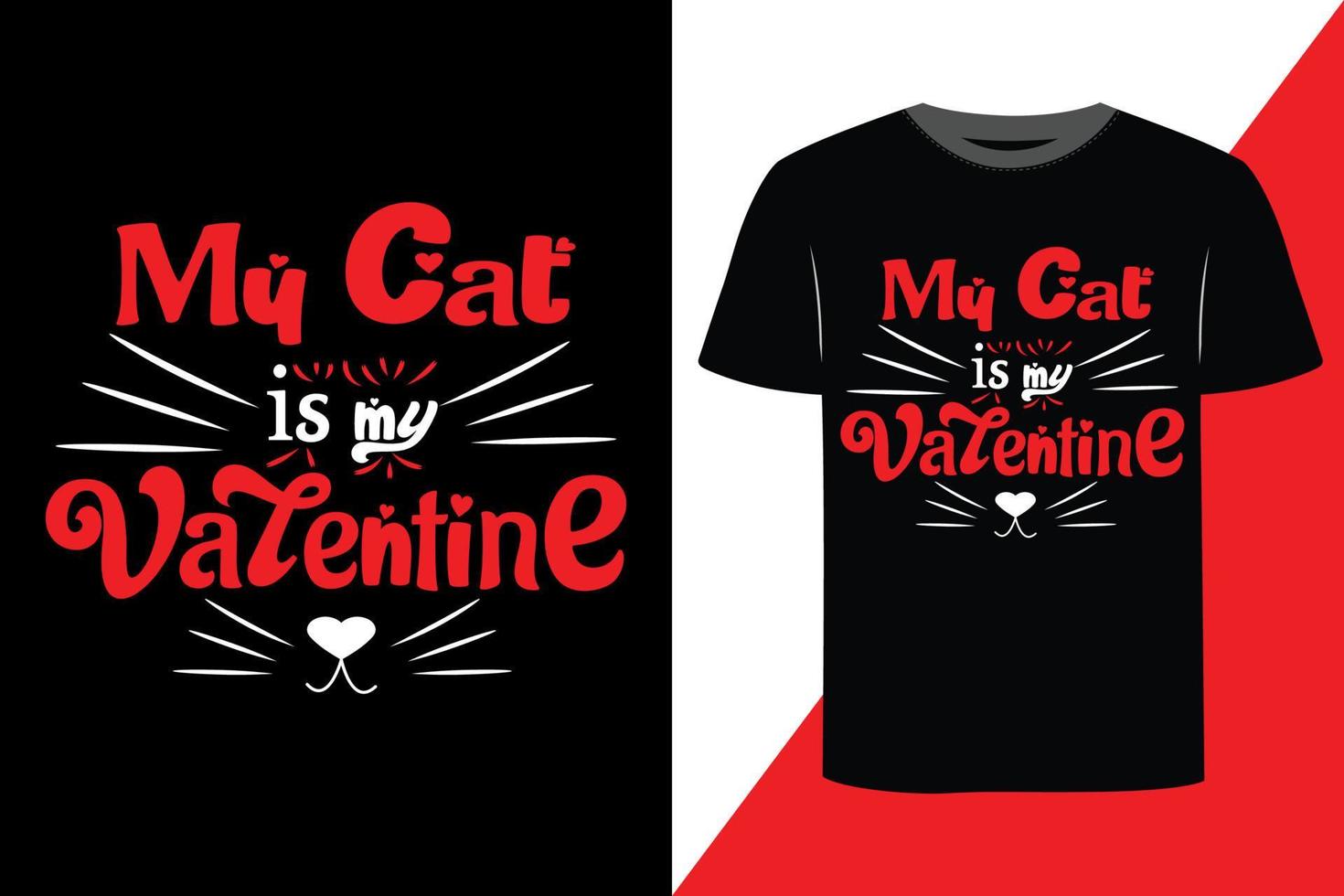 Valentine print ready t-shirt design vector