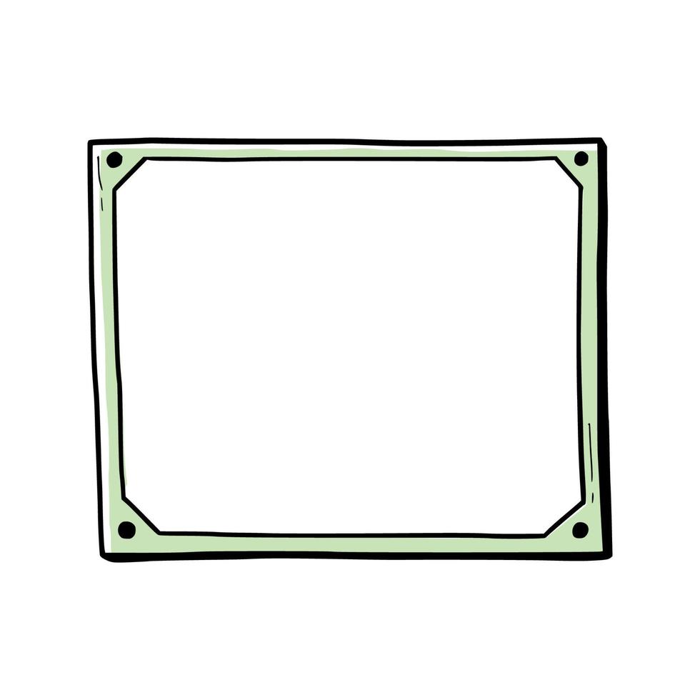 Hand drawn frame. Doodle sketch style vector