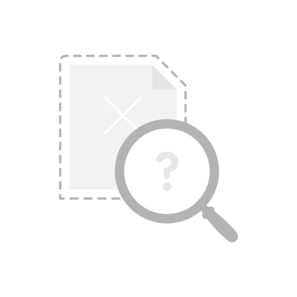 Document File not found, search no result concept illustration flat design vector eps10. modern graphic element for landing page, empty state ui, infographic, icon
