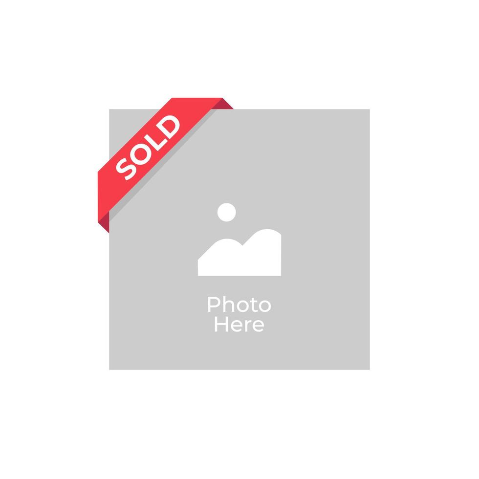 sold out frame template flat design vector eps10
