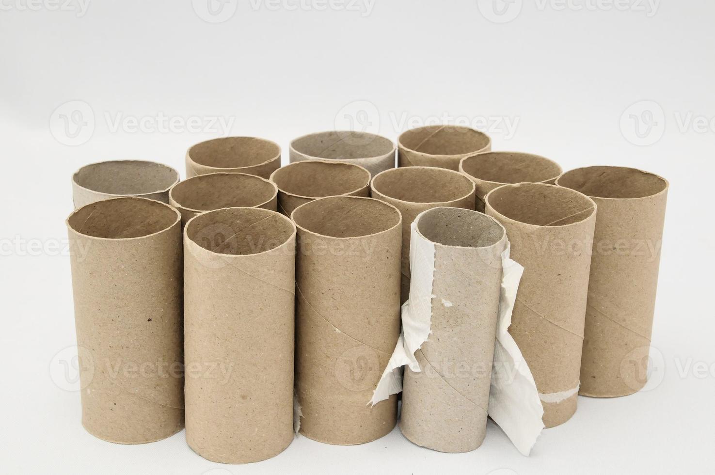Empty toilet paper rolls photo