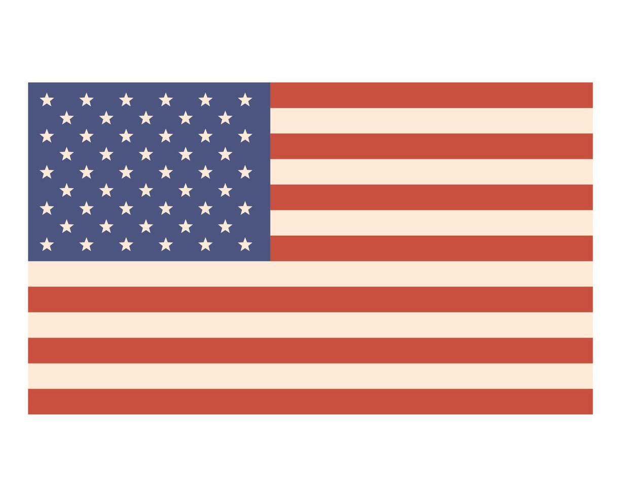 país de la bandera de estados unidos vector