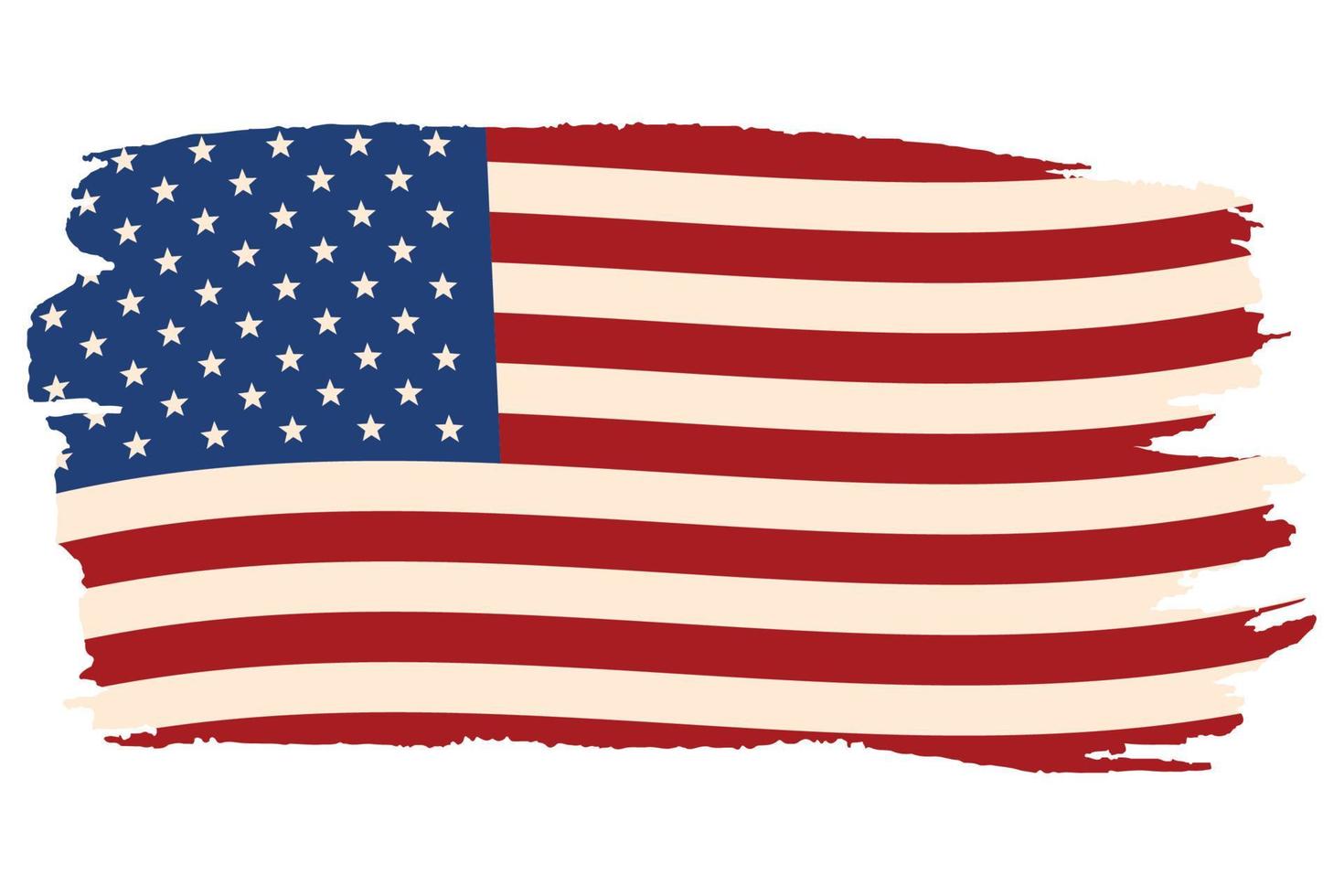 usa flag painted vector