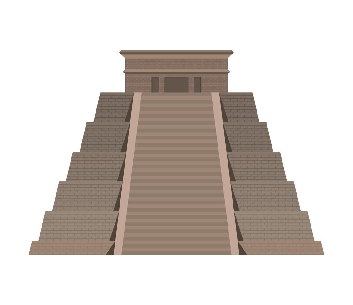 famous Mayan pyramid landmark vector