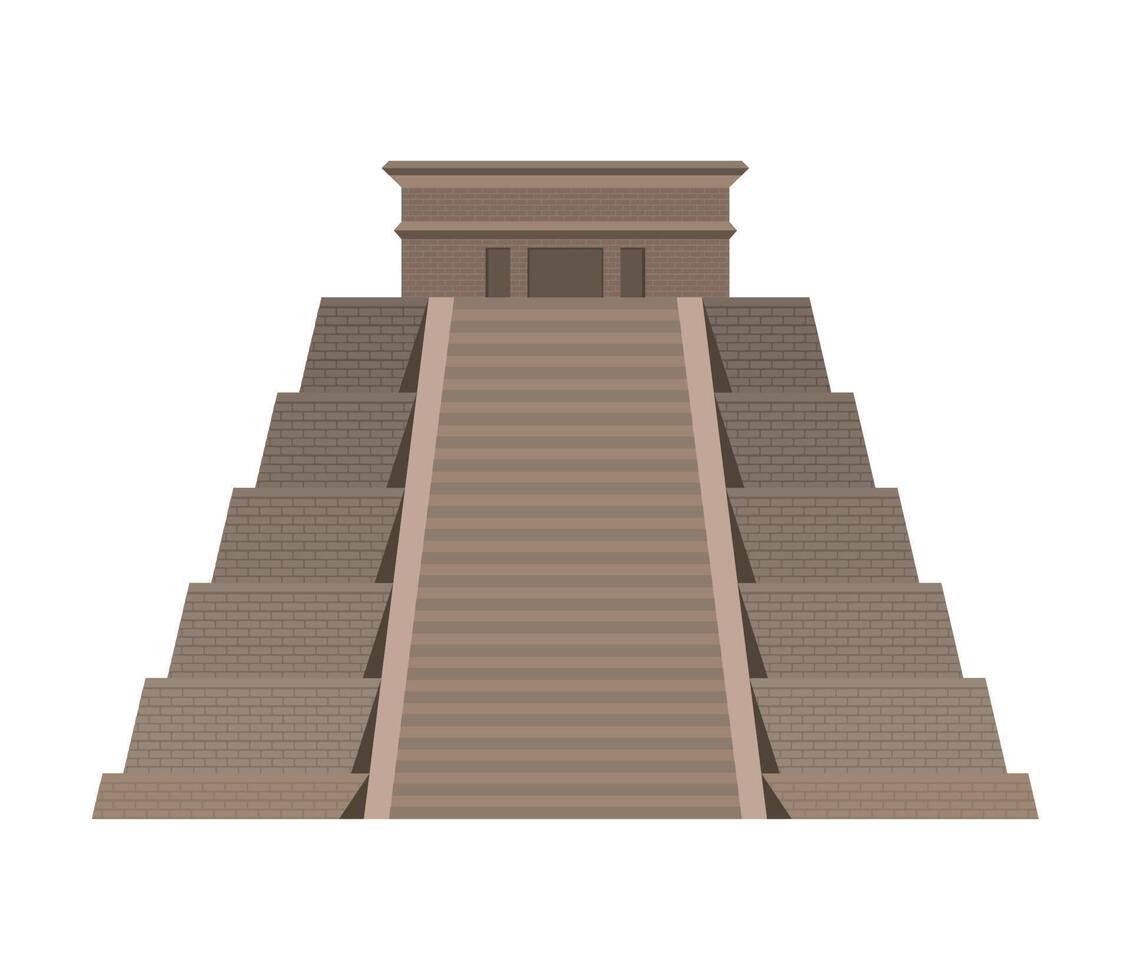 famous Mayan pyramid landmark vector