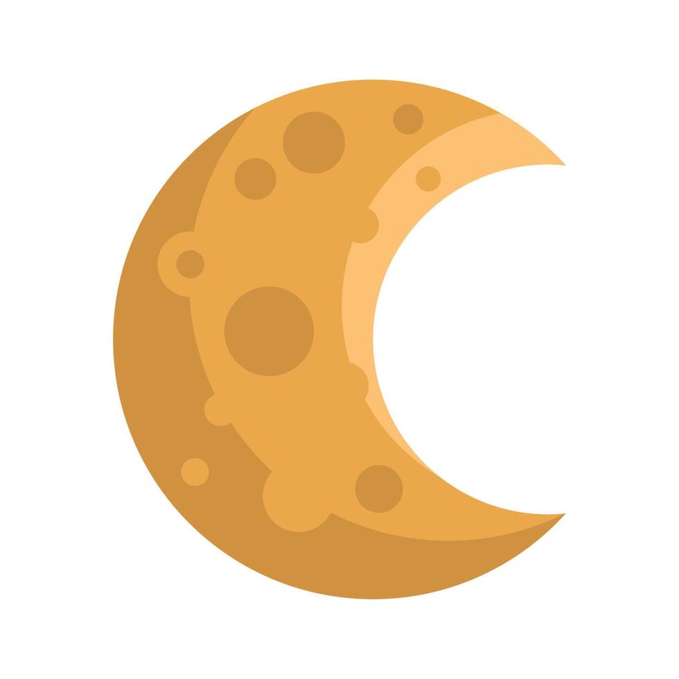 golden crescent moon vector