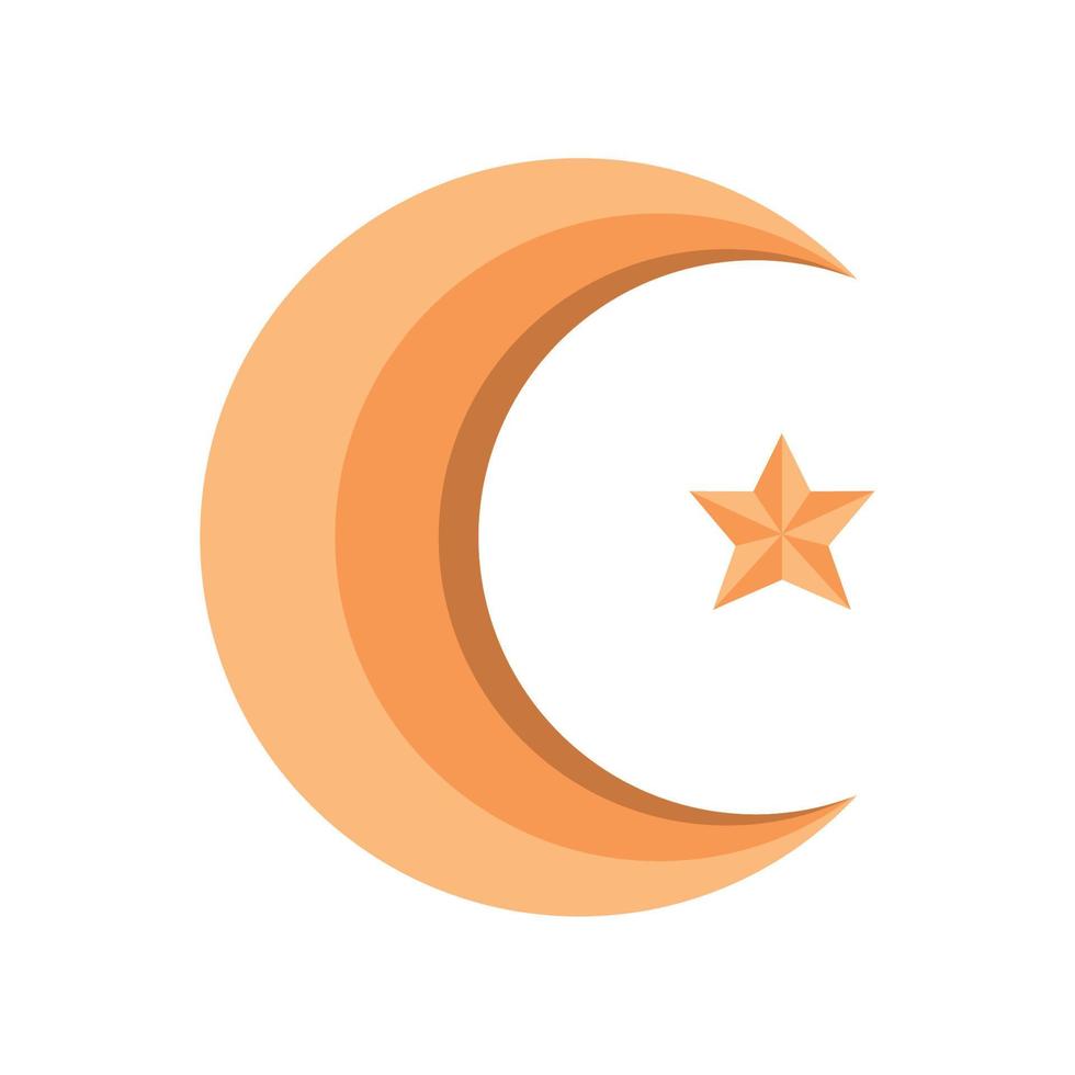 golden crescent moon vector