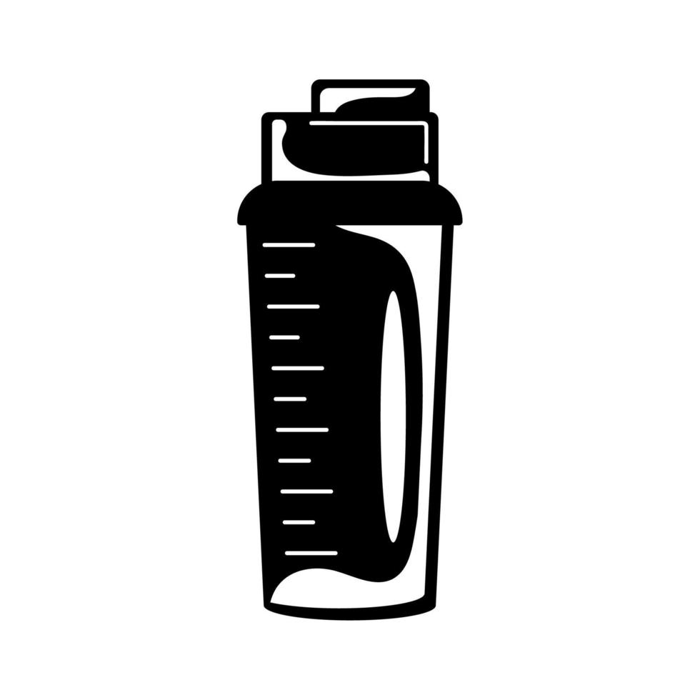 botella de agua de plástico gimnasio vector