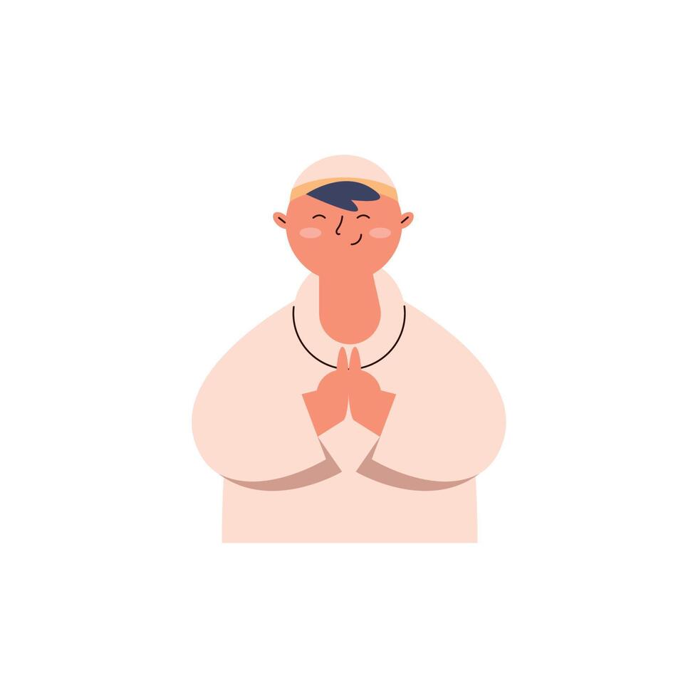 man muslim praying vector