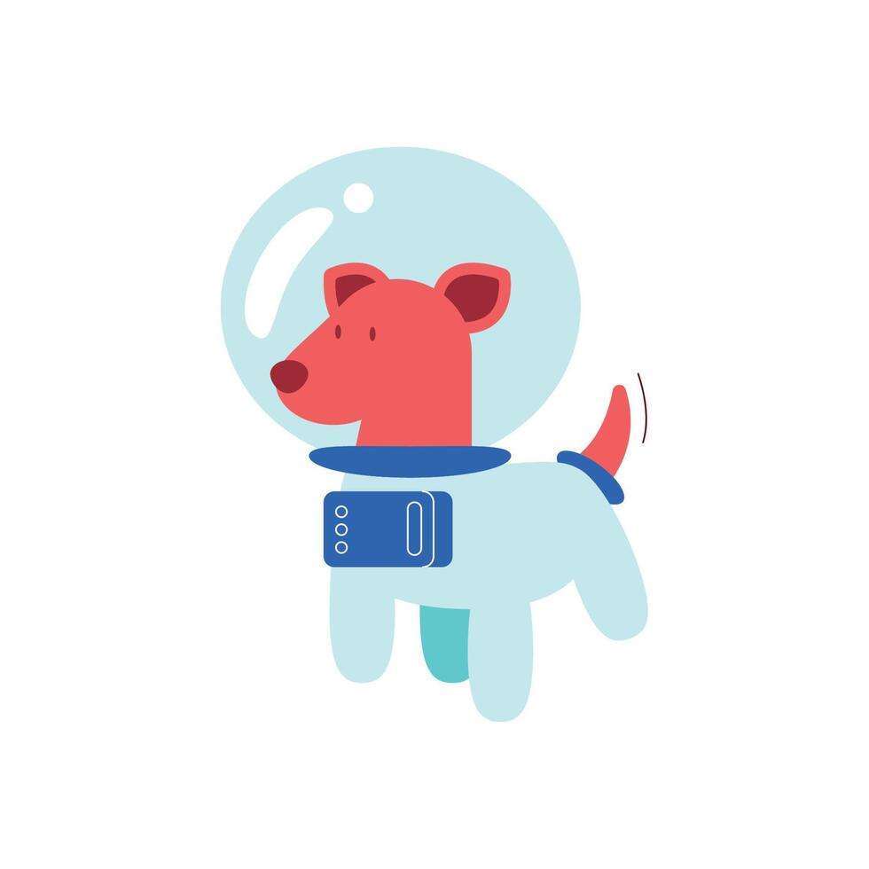 space astronaut dog vector