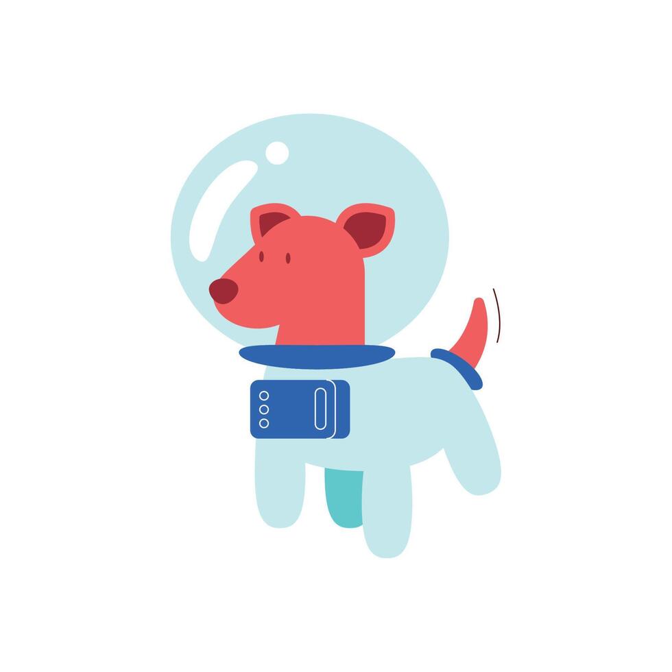 perro astronauta espacial vector