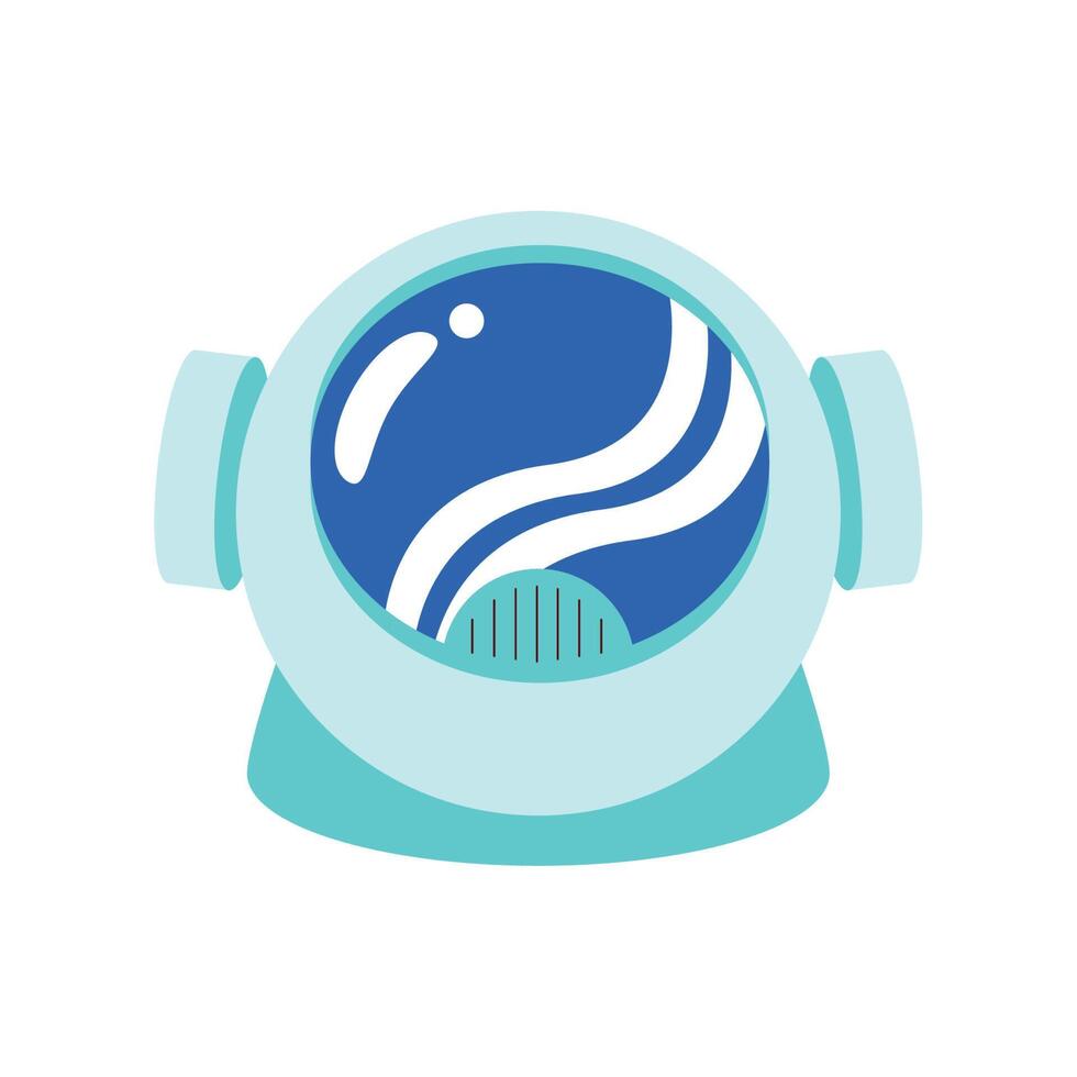 space astronaut helmet equipment vector