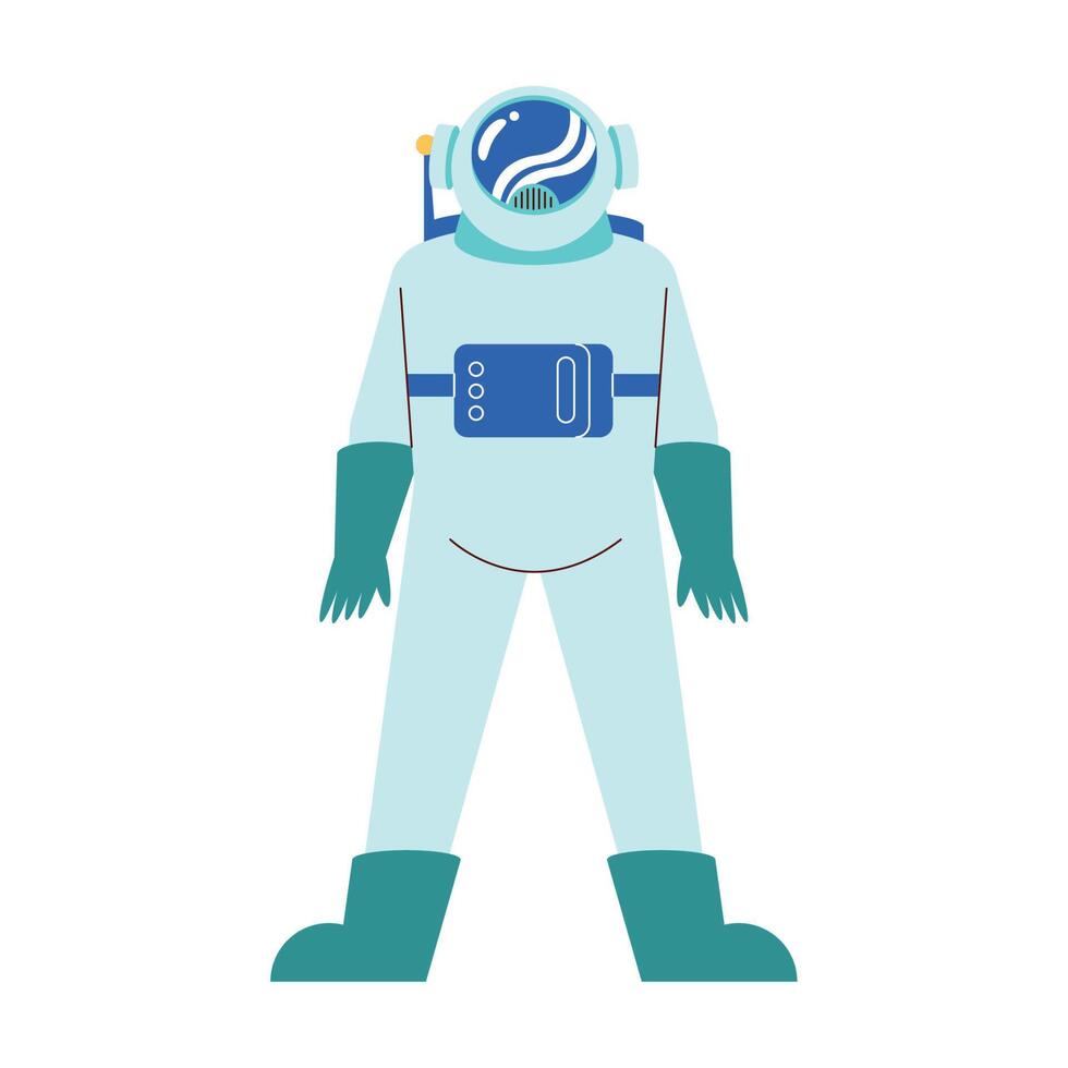 astronauta espacial de pie vector