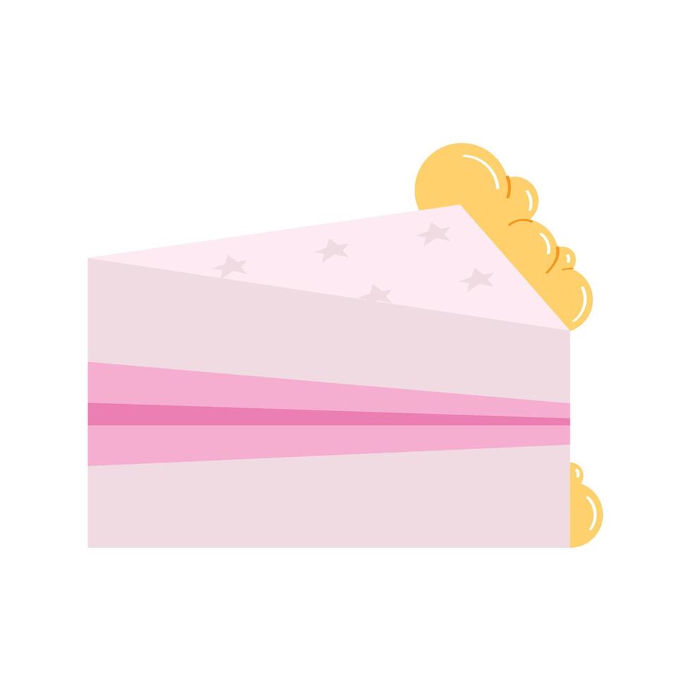 sweet cake portion vector