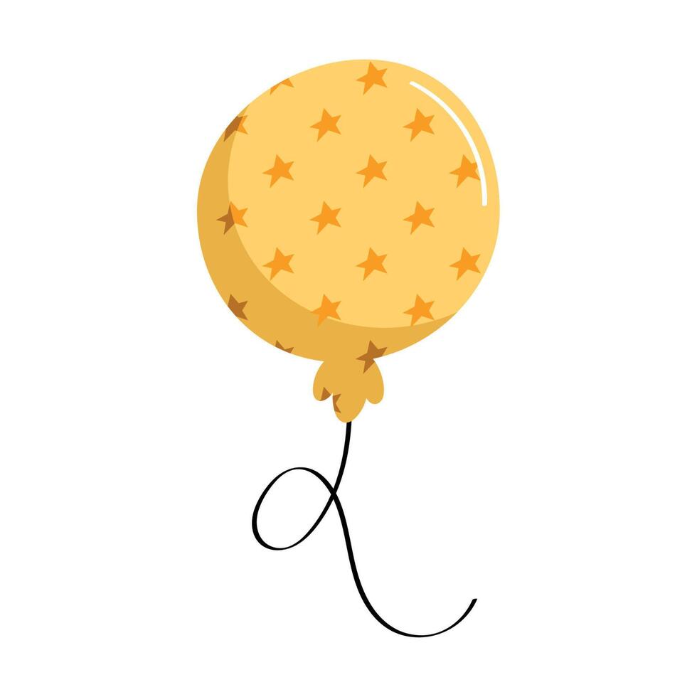yellow balloon helium floating vector