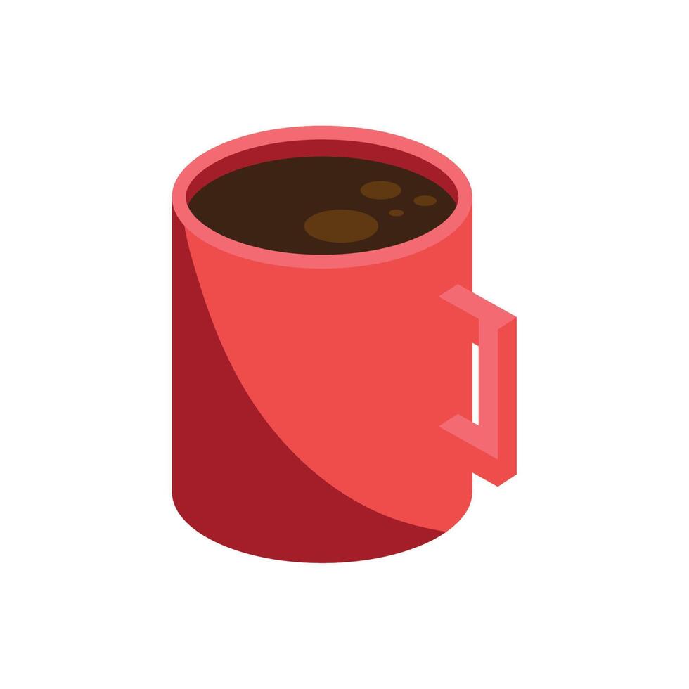 coffee mug isometric style vector